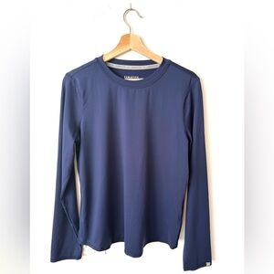 Fabletics Deep Navy Long-Sleeve Crew Top